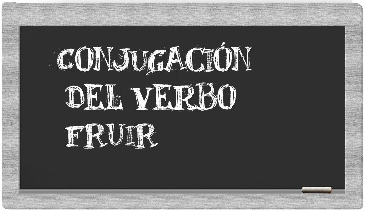 ¿fruir en sílabas?