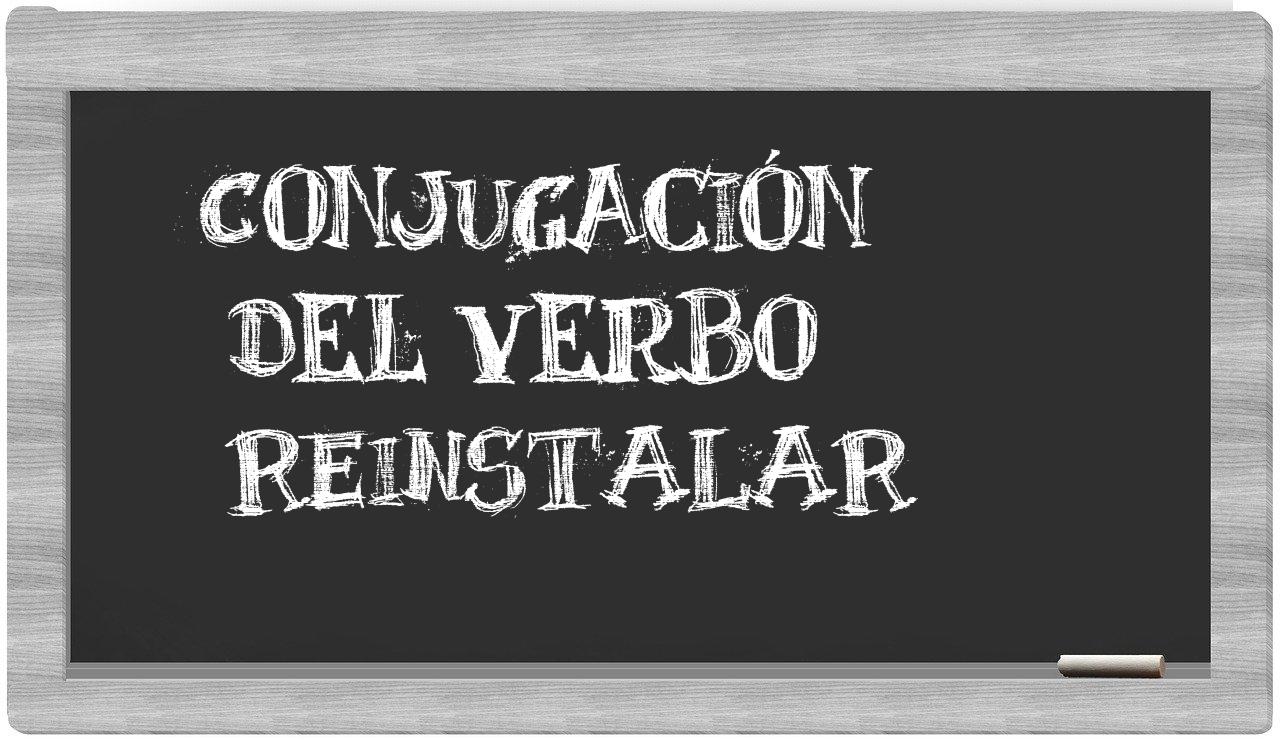 ¿reinstalar en sílabas?